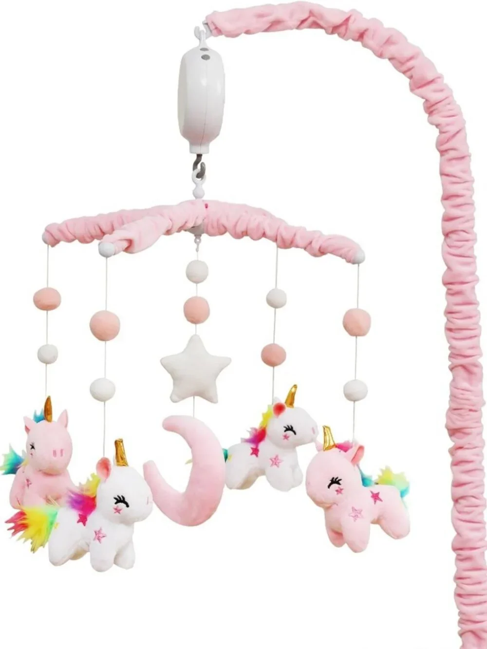 Unicorn Baby Crib Mobile with 35 Lullabies, Volume Control & 28